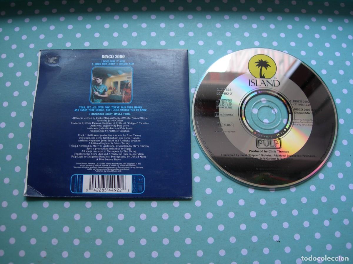 CDs de m&uacute;sica: PULP / DISCO 2000 - 2 VERSIONES / CD SINGLE / BRITPOP - Foto 2