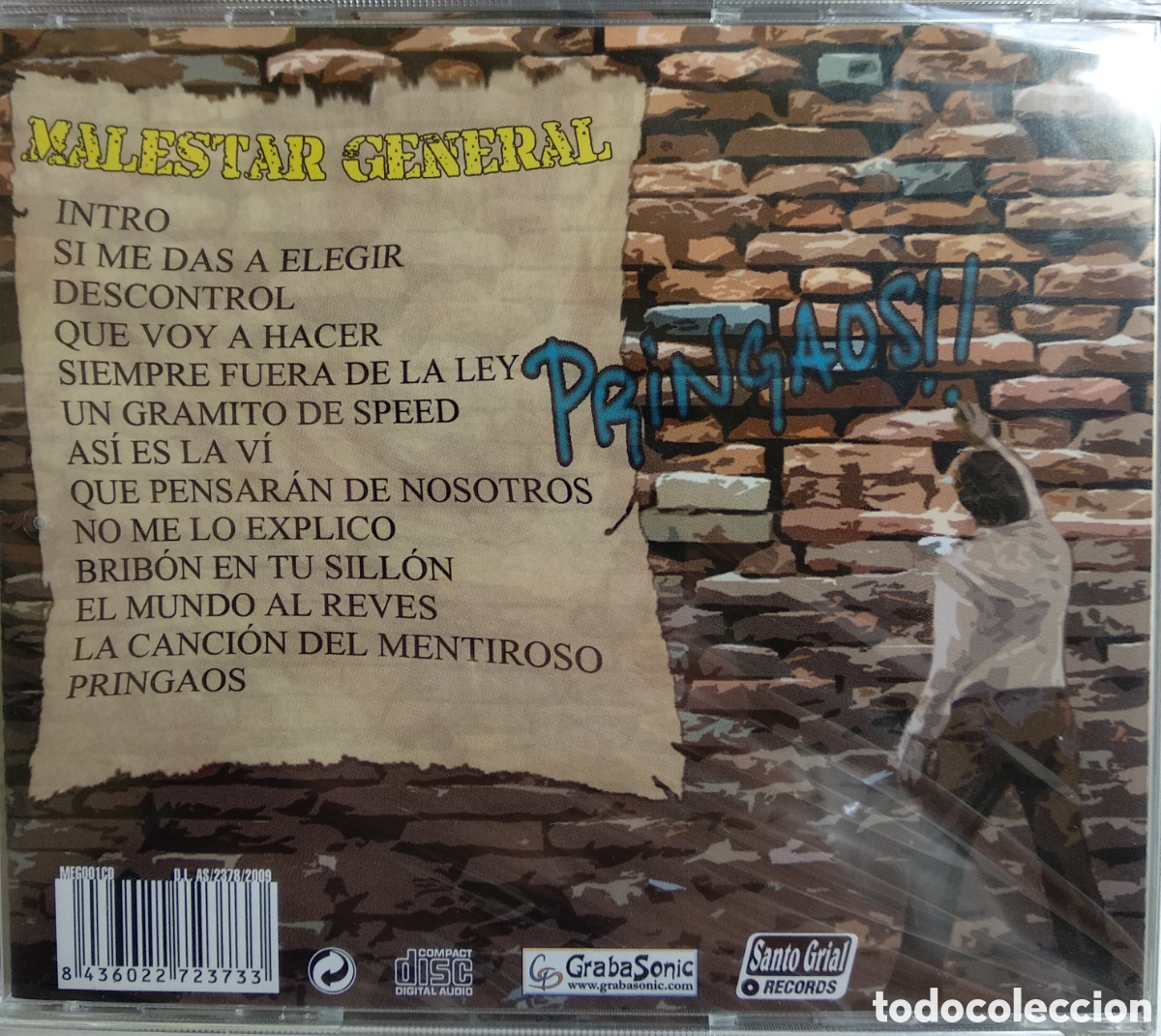 CDs de m&uacute;sica: *MALESTAR GENERAL, SPAIN, SANTO GRIAL - Foto 2