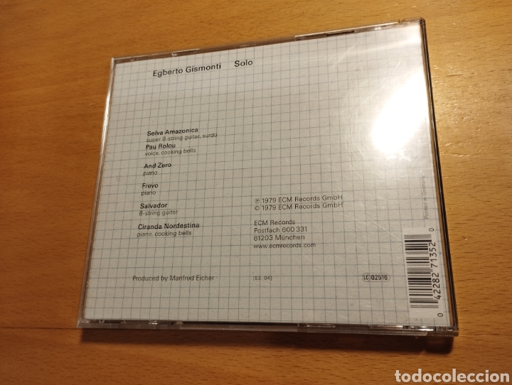 CDs de m&uacute;sica: EGBERTO GISMONTI. SOLO (CD) - Foto 3