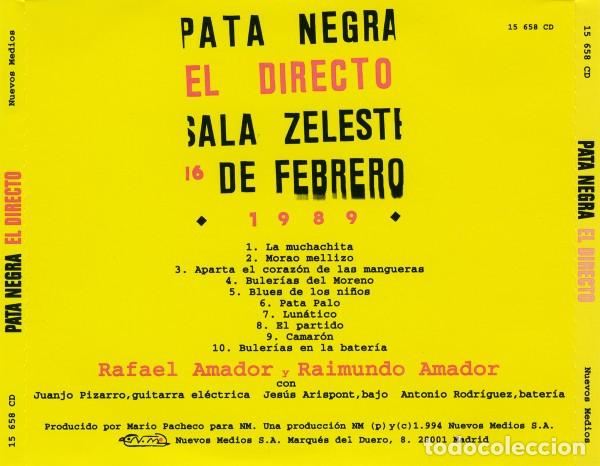 CDs de m&uacute;sica: Pata negra - El directo - Foto 2