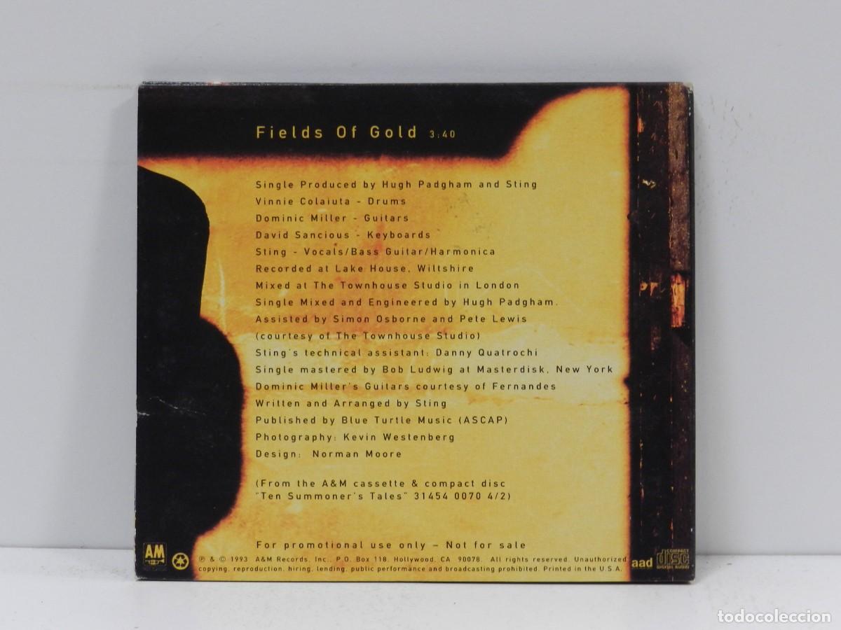 CDs de m&uacute;sica: DISCO CD. Sting &ndash; Fields Of Gold. COMPACT DISC. - Foto 2