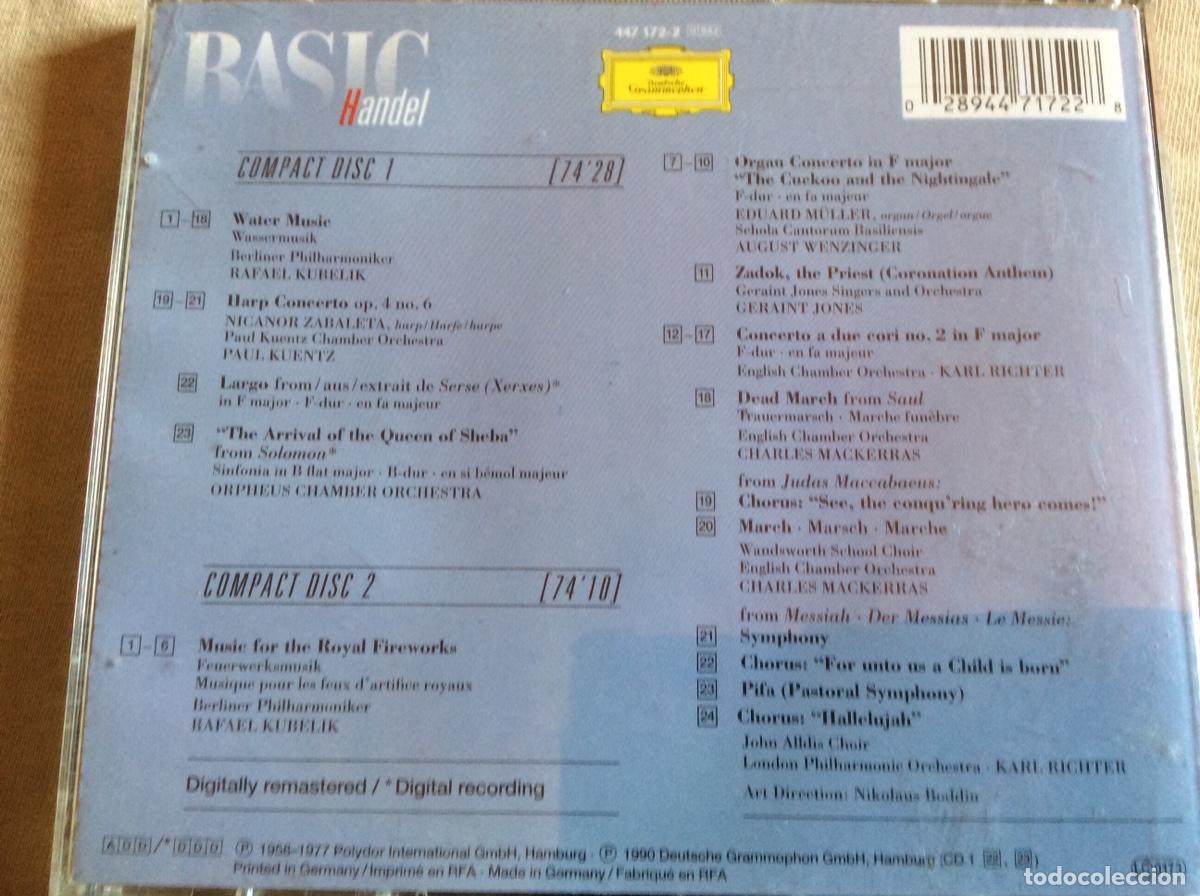 CDs de m&uacute;sica: Basic handel 2 cd. - Foto 2