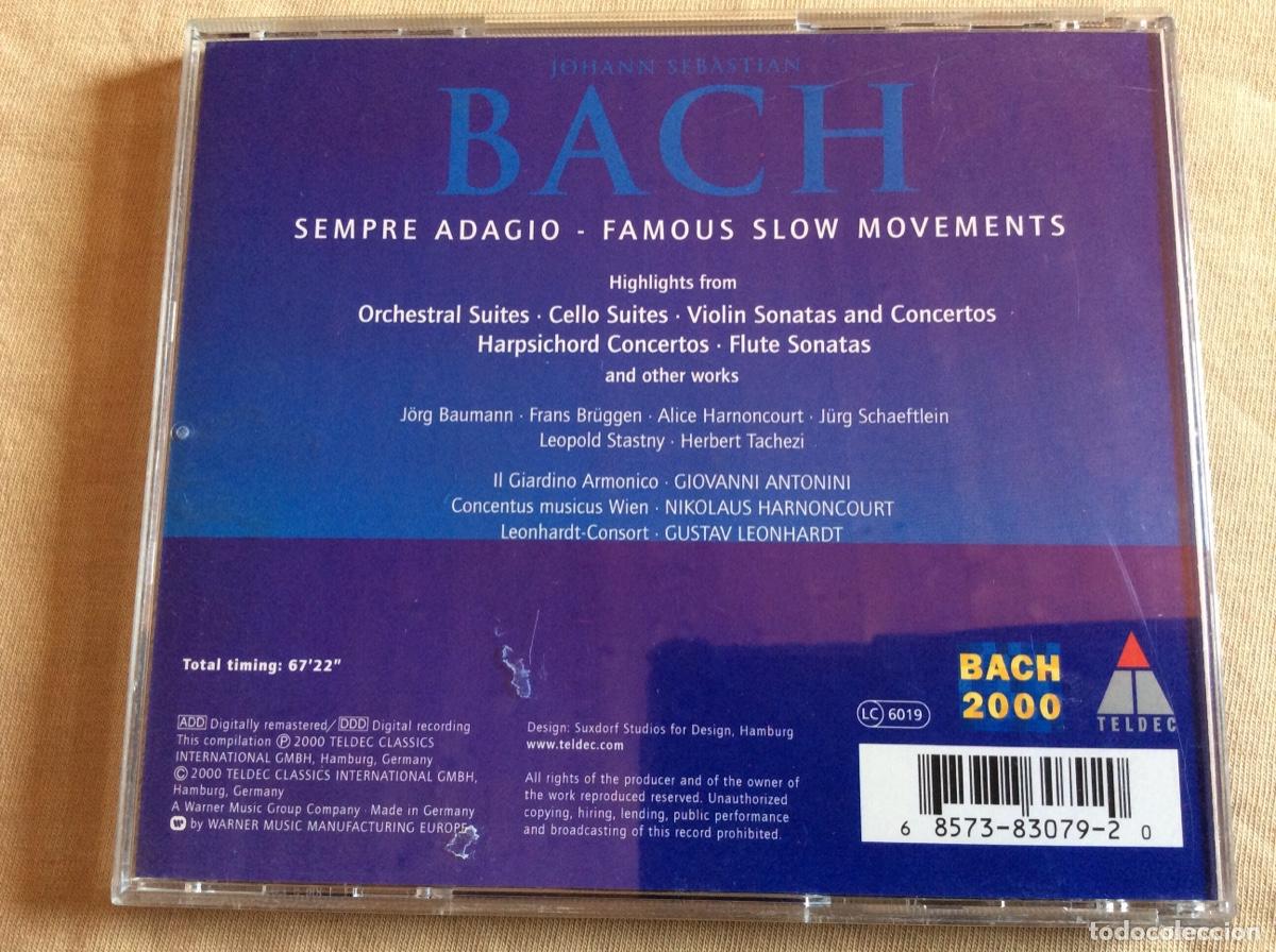 CDs de m&uacute;sica: Bach. Sempre adagio. - Foto 2