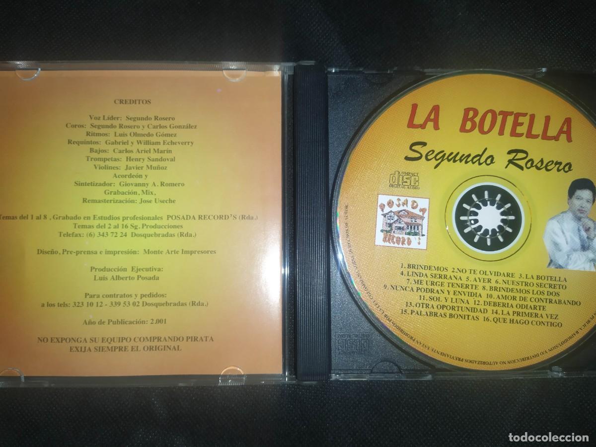CDs de m&uacute;sica: SEGUNDO ROSERO - LA BOTELLA CD POSADA RECORDS - Foto 2