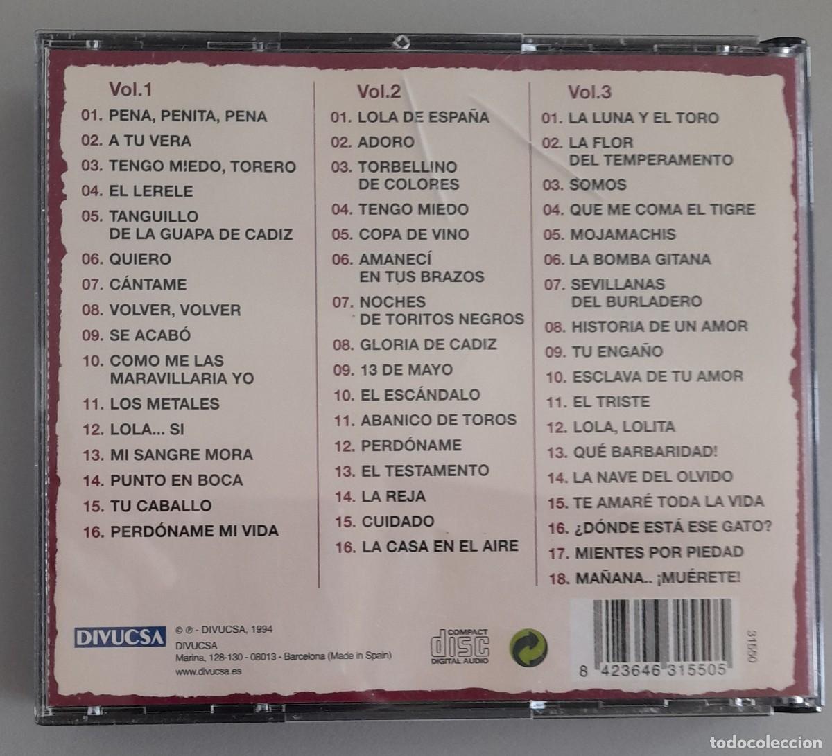 CDs de m&uacute;sica: LOLA FLORES - TODOS SUS EXITOS - 3 CD,S - Foto 2