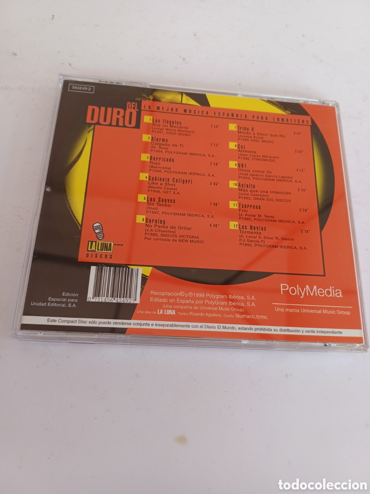 CDs de m&uacute;sica: SCD31 Del duro CDSEGUNDAMANO - Foto 2