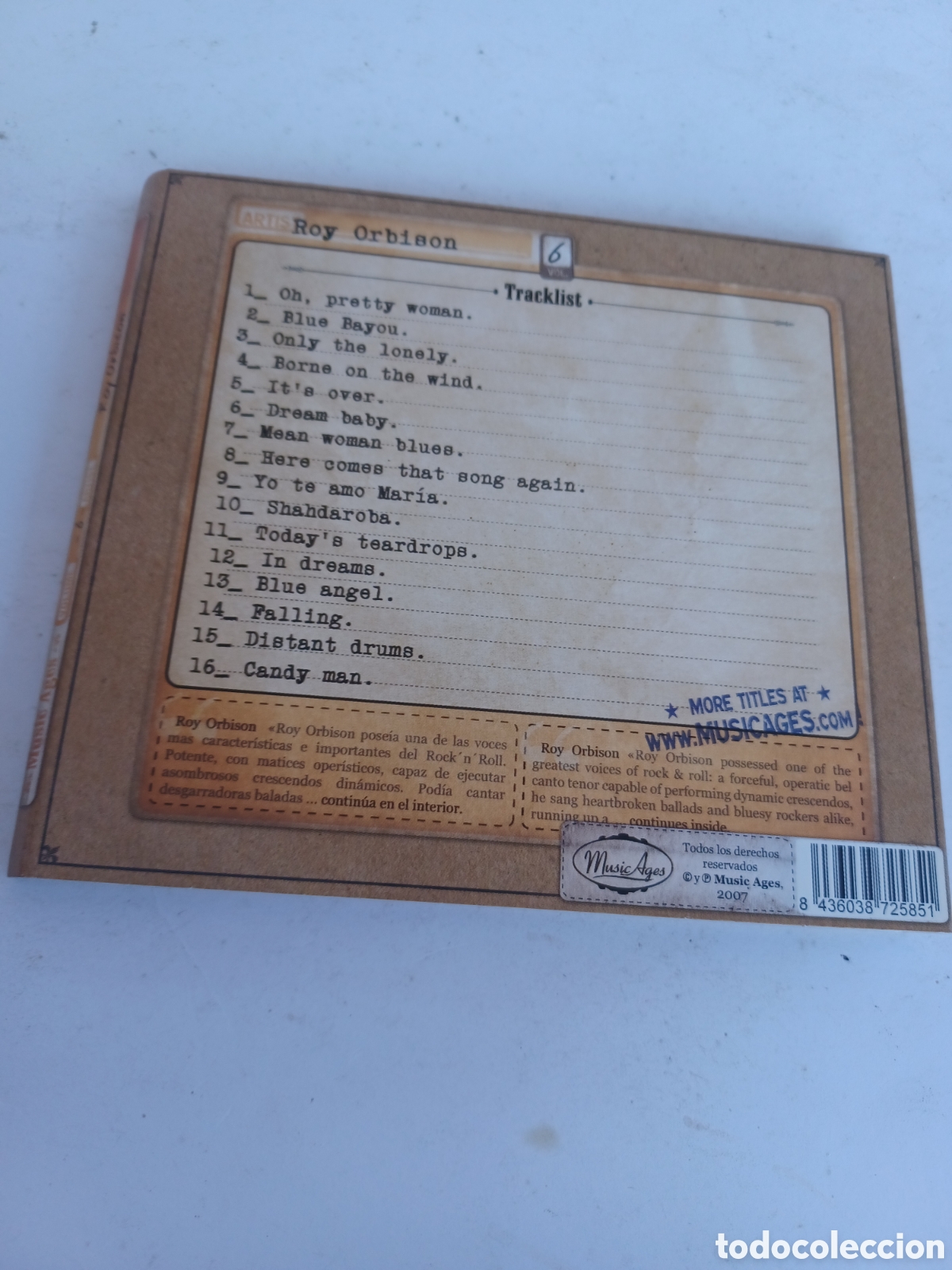 CDs de m&uacute;sica: SCD34 Roy orbison CDSEGUNDAMANO - Foto 2