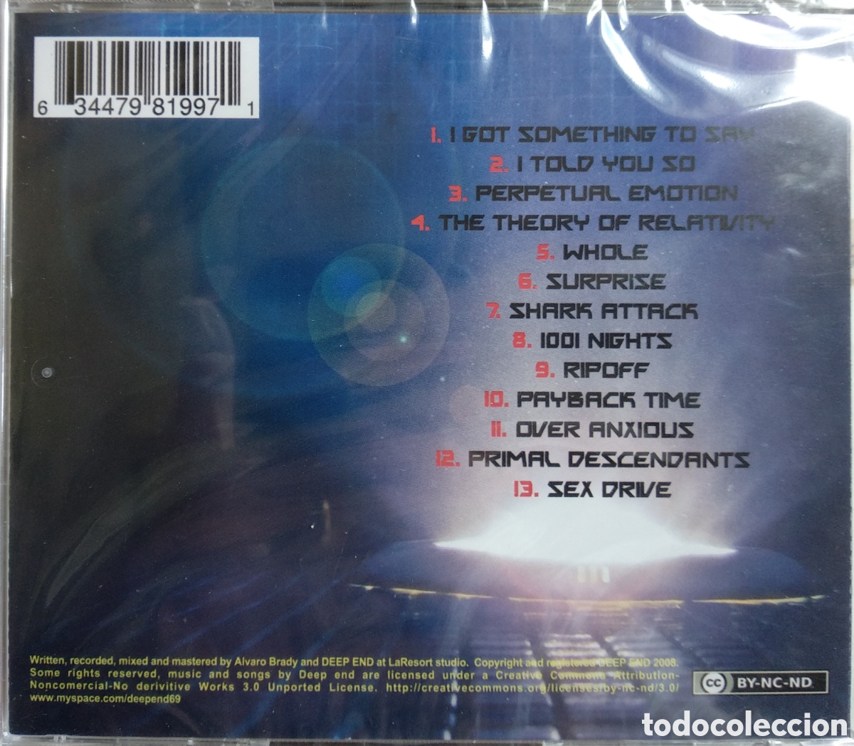 CDs de m&uacute;sica: *DEEP END, NECESSARY EVIL, CREATIVE, 2008 - Foto 2