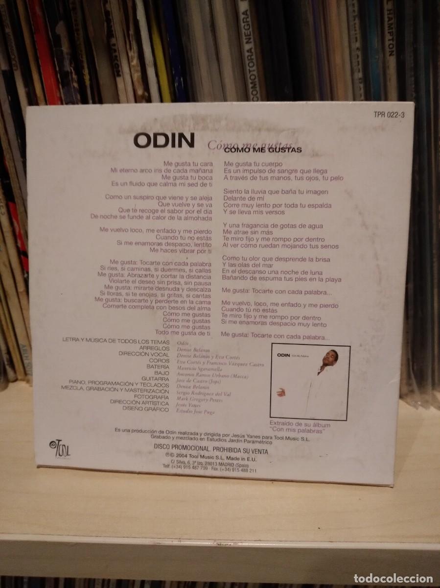 CDs de m&uacute;sica: ODIN / C&Oacute;MO ME GUSTAS (CD SINGLE 2004) - Foto 2