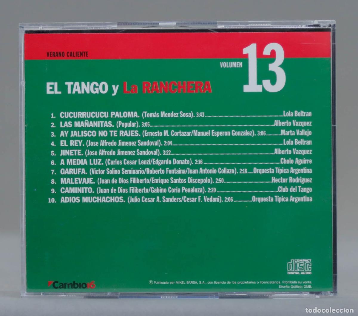 CDs de m&uacute;sica: CD. EL TANGO Y LA RANCHERA - Foto 2