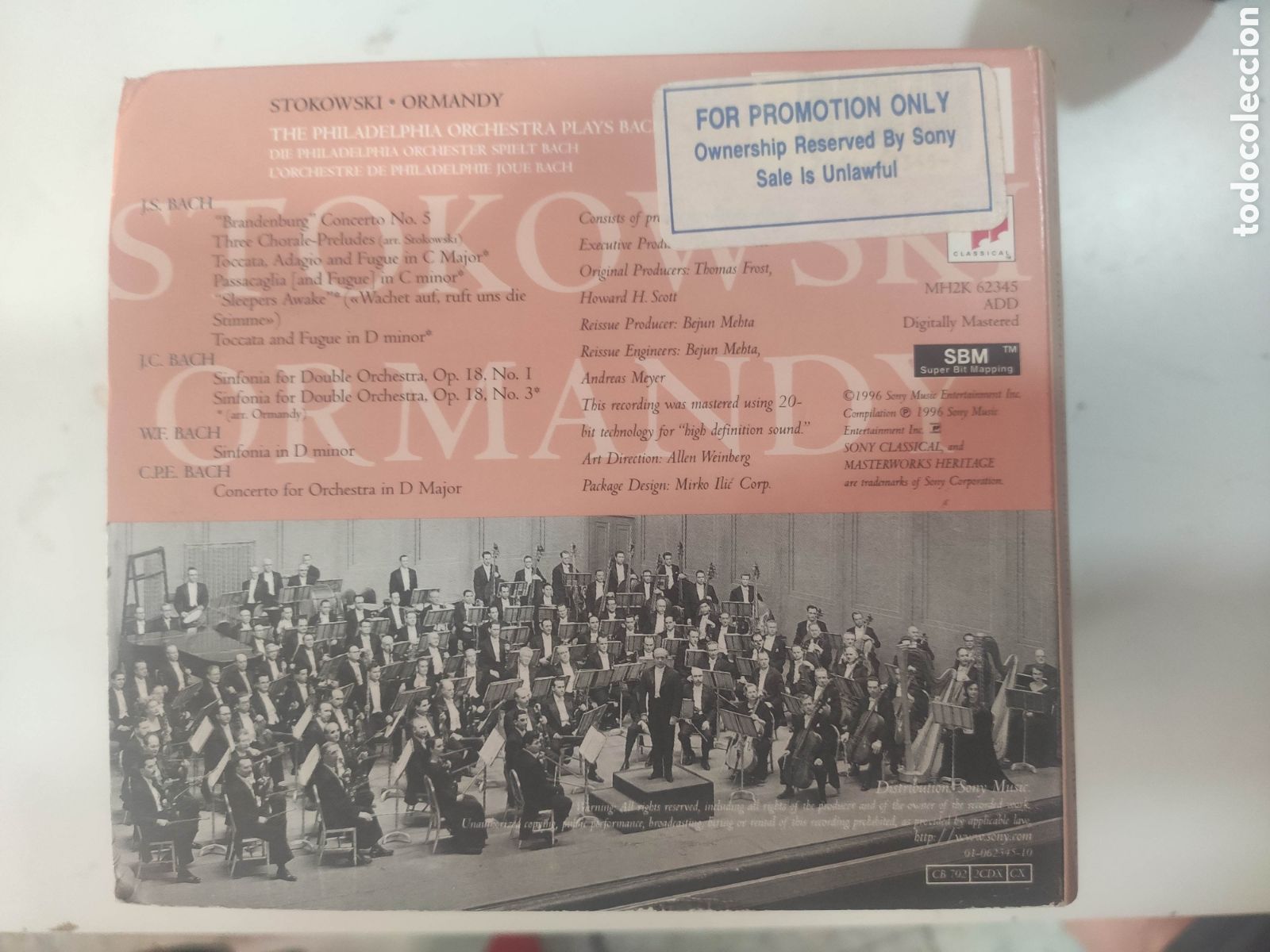CDs de m&uacute;sica: CD STOKOWSKI. ORMANDY. BACH BRANDENBURG. HERITAGE 2CD Y LIBRETO - Foto 2