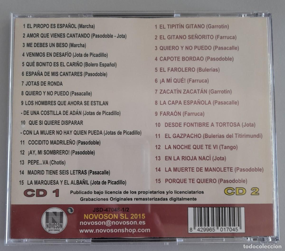 CDs de m&uacute;sica: CARMEN MORELL Y PEPE BLANCO - 2 CD,S - Foto 2