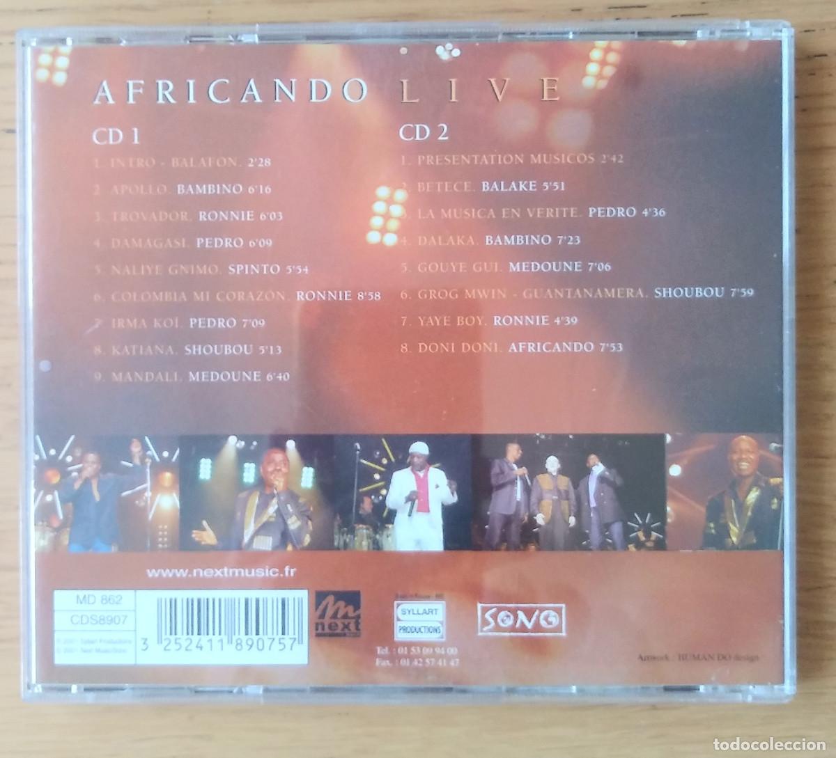 CDs de m&uacute;sica: AFRICANDO: &rdquo;LIVE&rdquo; DOBLE CD 2001 - AFRO - SALSA - AFROCUBANO - Foto 2