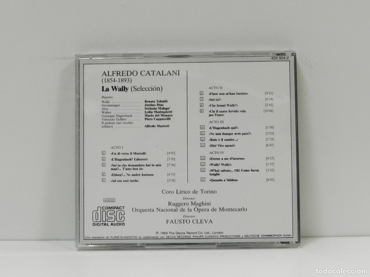 CDs de m&uacute;sica: DISCO CD. Catalani &ndash; La Wally - La Gran &Oacute;pera. COMPACT DISC. - Foto 2