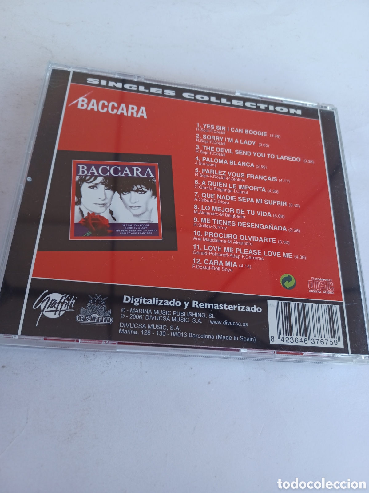 CDs de m&uacute;sica: SCD43 baccara singles collection CDSEGUNDAMANO - Foto 2