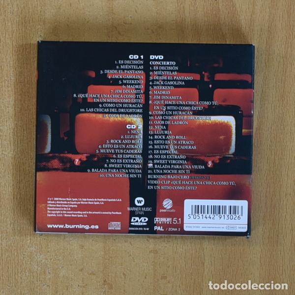 CDs de m&uacute;sica: BURNING - DESNUEDO EN EL JOY - 2 CD + DVD - Foto 2