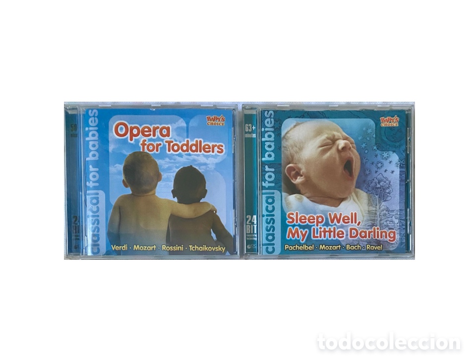 CDs de M&uacute;sica: Opera y m&uacute;sica cl&aacute;sica para beb&eacute;s, 2 CD. Opera for toddlers y Sleep well, my little darling.