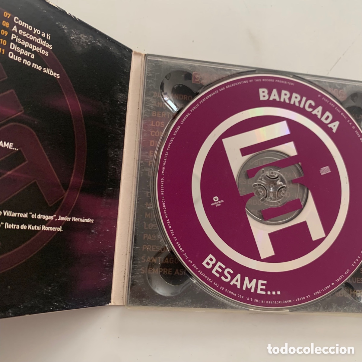 CDs de m&uacute;sica: Cd Barricada - B&eacute;same... del 2008 - Foto 2