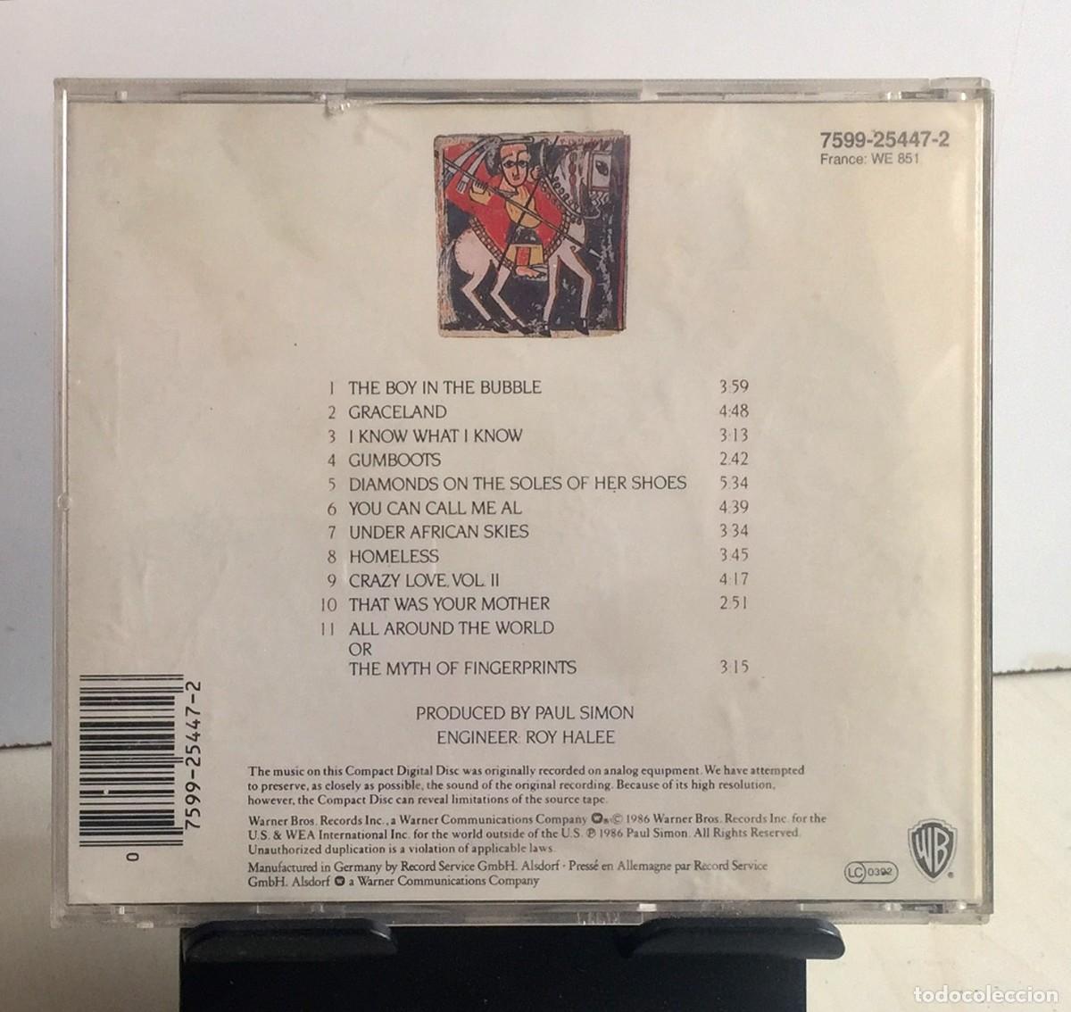 CDs de m&uacute;sica: Paul Simon - Graceland - CD - Foto 2