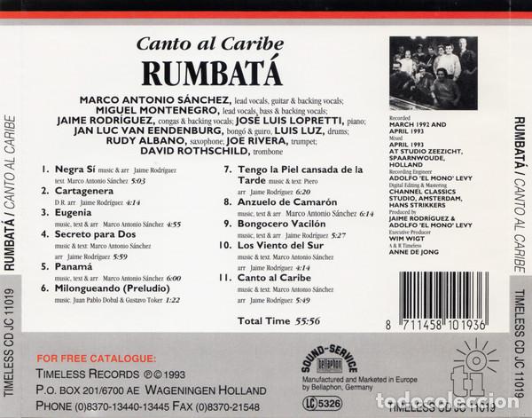 CDs de m&uacute;sica: Rumbata &lrm;&ndash; Canto Al Caribe - Foto 2
