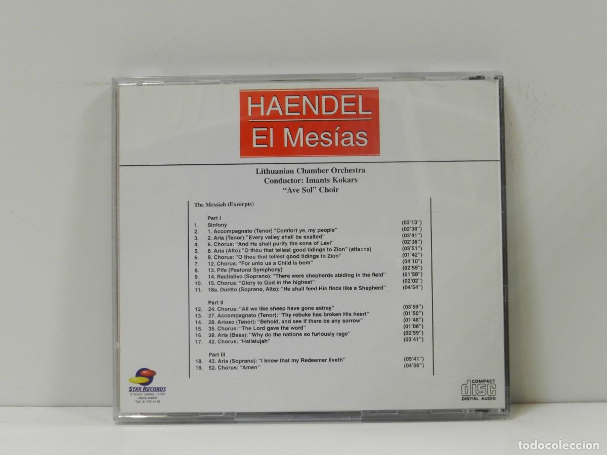 CDs de m&uacute;sica: DISCO CD. Haendel &ndash; El Mes&iacute;as. COMPACT DISC. - Foto 2