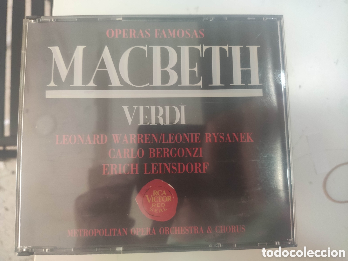 CDs de m&uacute;sica: MACBETH. VERDI. LEONARD WARREN. METROPOLITAN. BMG 1991 PACK 2CD Y LIBRETO - Foto 1