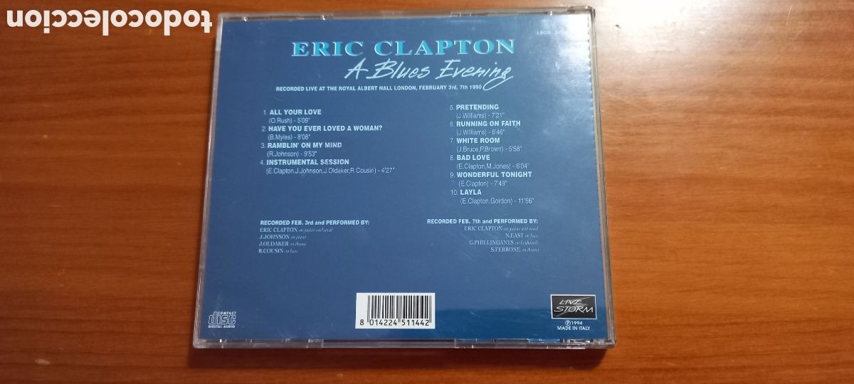 CDs de m&uacute;sica: Eric Clapton CD A Blues Evening - Foto 3