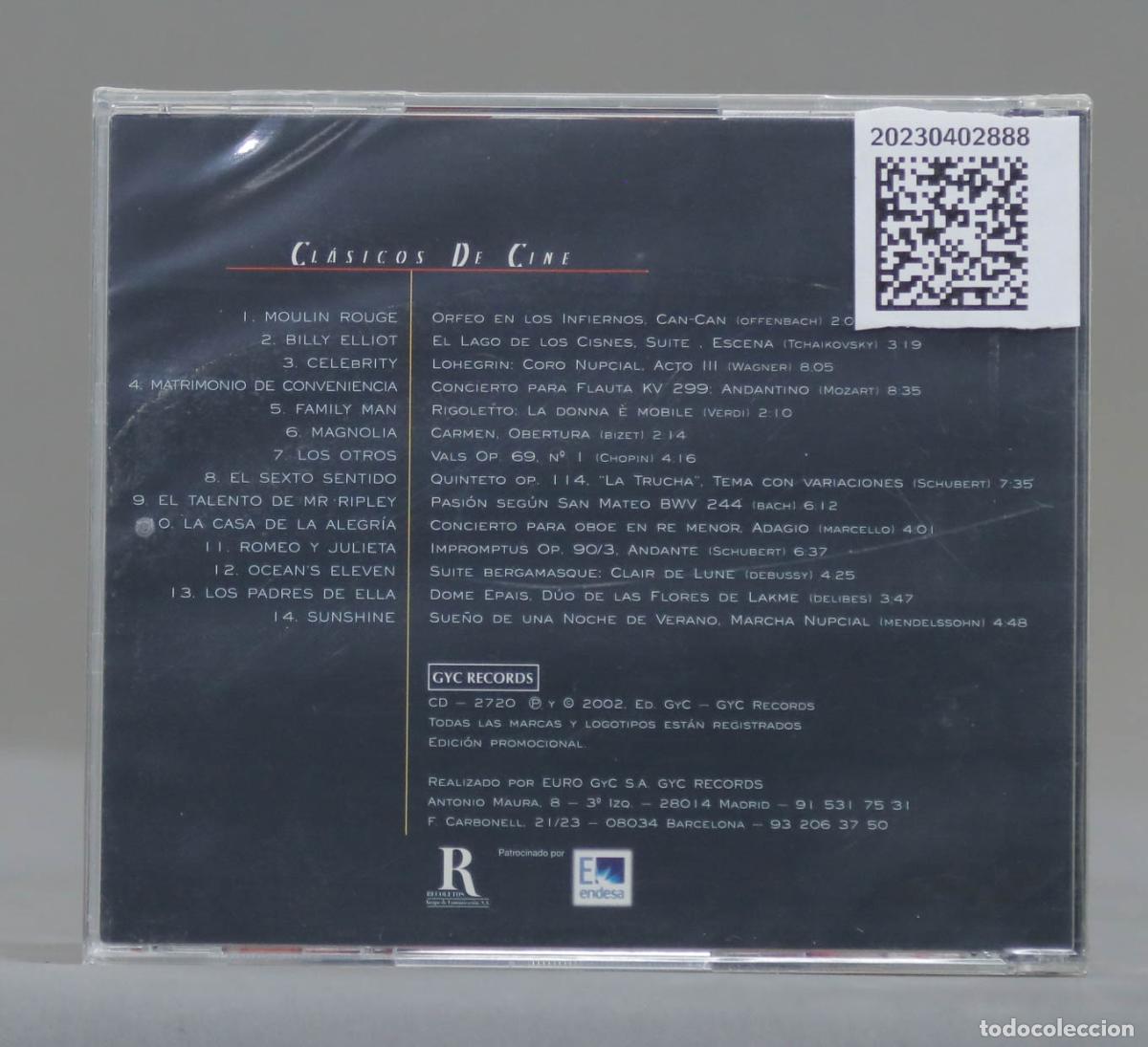 CDs de m&uacute;sica: CD. CLASICOS DE CINE. PRECINTADO - Foto 2