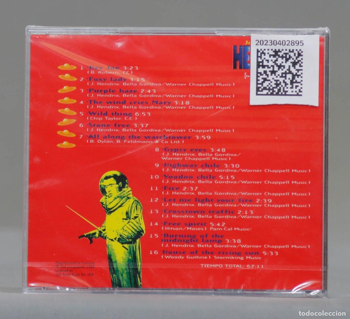 CDs de m&uacute;sica: CD. Jimi Hendrix &ndash; 16 Grandes &Eacute;xitos En Versi&oacute;n Original. PRECINTADO - Foto 2