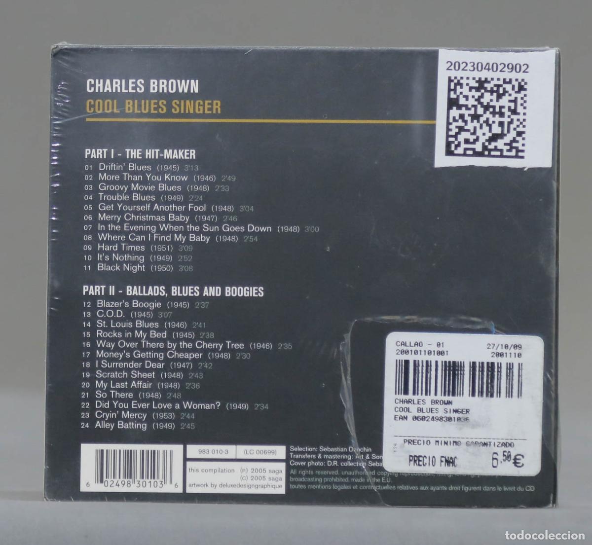 CDs de m&uacute;sica: CD. Charles Brown &ndash; Cool Blues Singer. PRECINTADO - Foto 2
