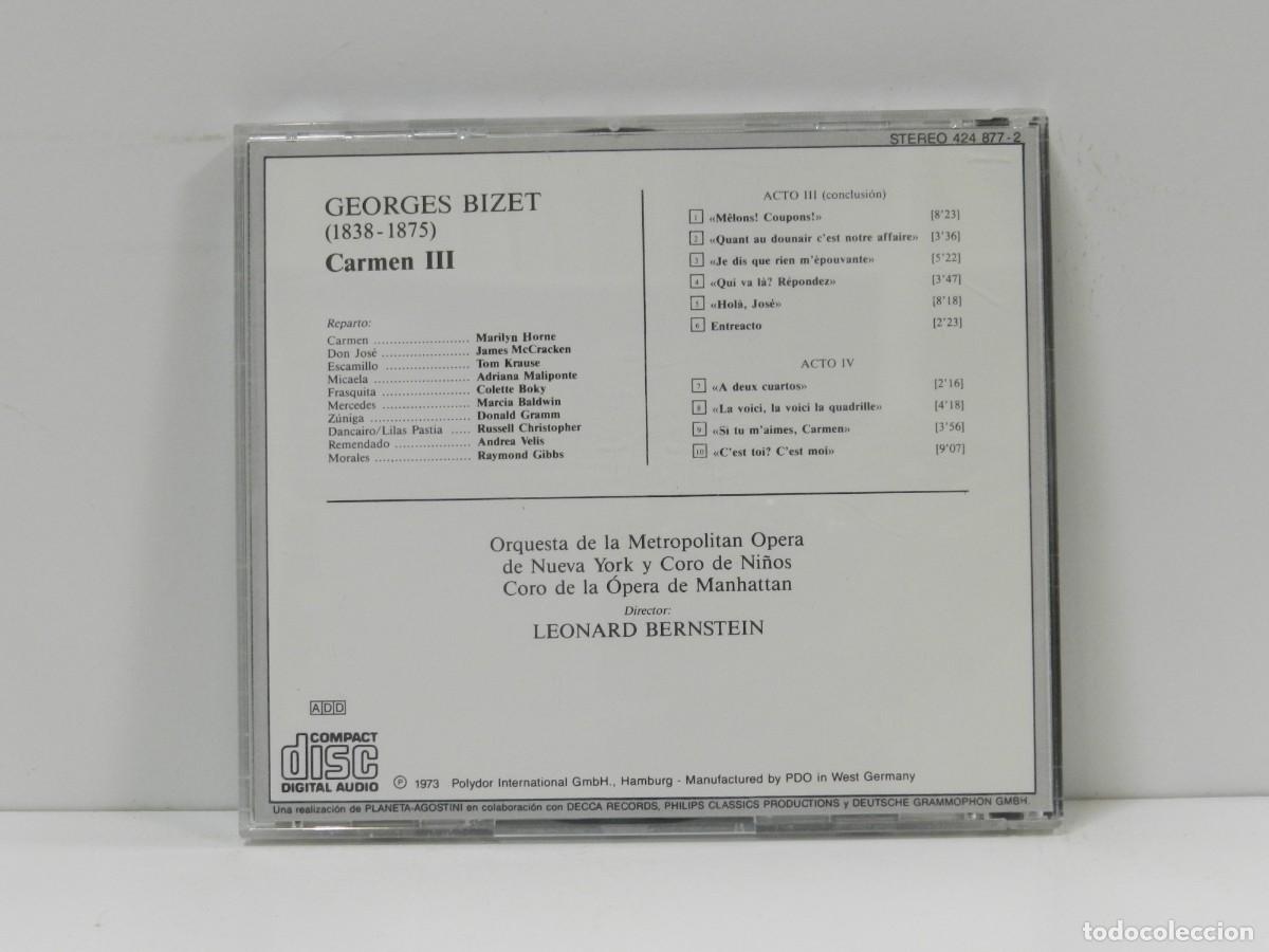 CDs de m&uacute;sica: DISCO CD. Bizet &ndash; Carmen - La Gran &Oacute;pera. COMPACT DISC. - Foto 2