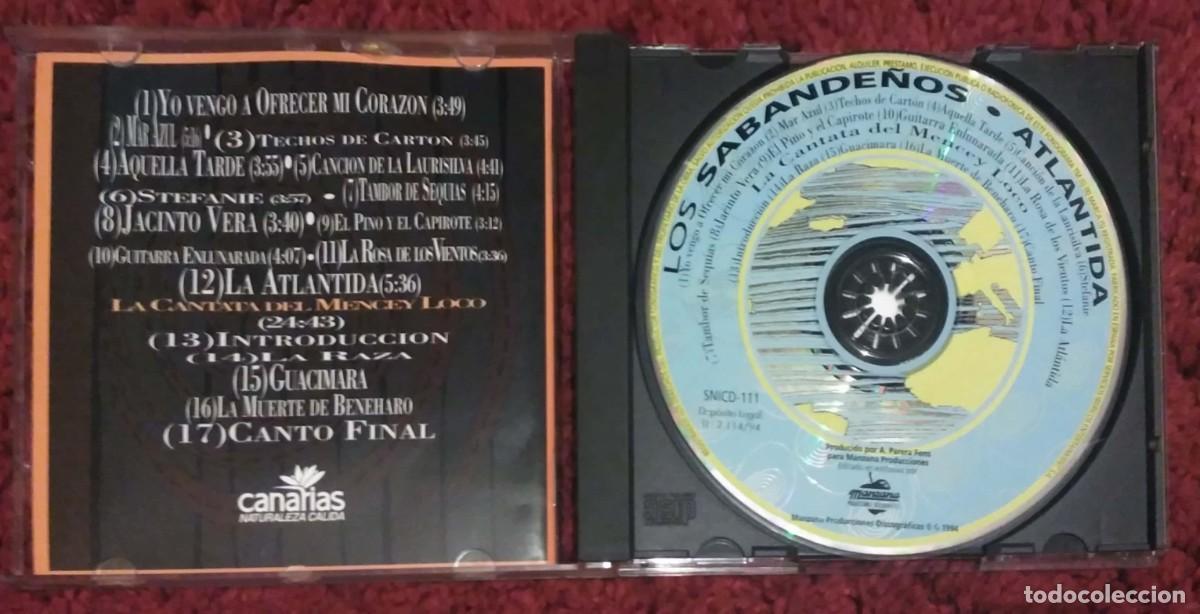 CDs de m&uacute;sica: LOS SABANDE&Ntilde;OS (ATLANTIDA) CD 1994 - Foto 3