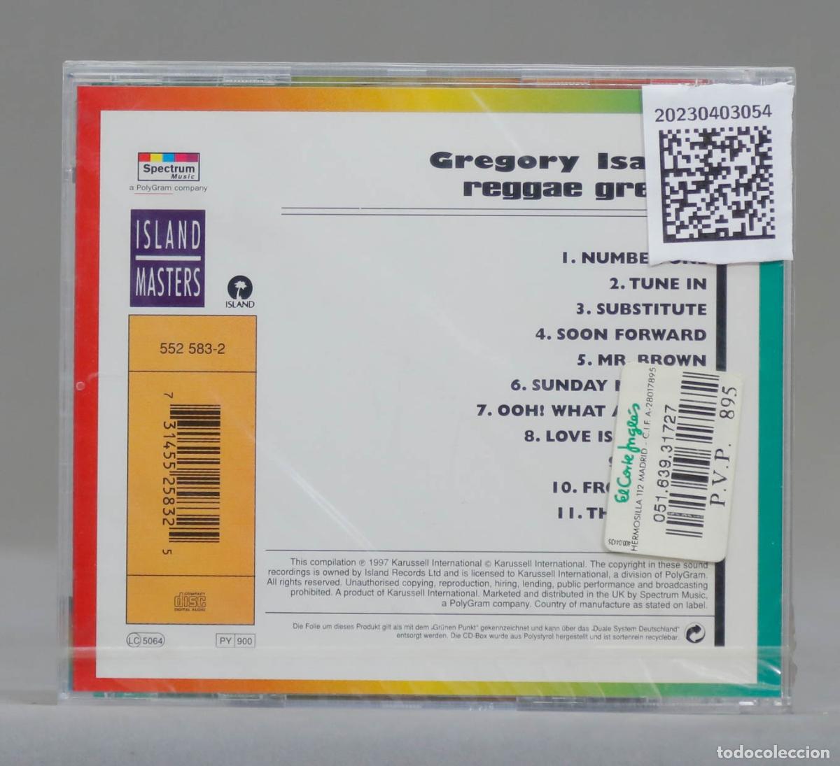 CDs de m&uacute;sica: CD. Gregory Isaacs &ndash; Reggae Greats. PRECINTADO - Foto 2