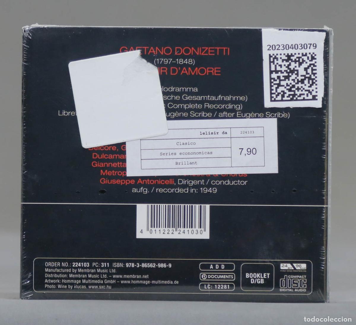 CDs de m&uacute;sica: CD. Antonicelli &ndash; L&acute;Elisir D&acute;Amore. DONIZETTI. PRECINTADO - Foto 2