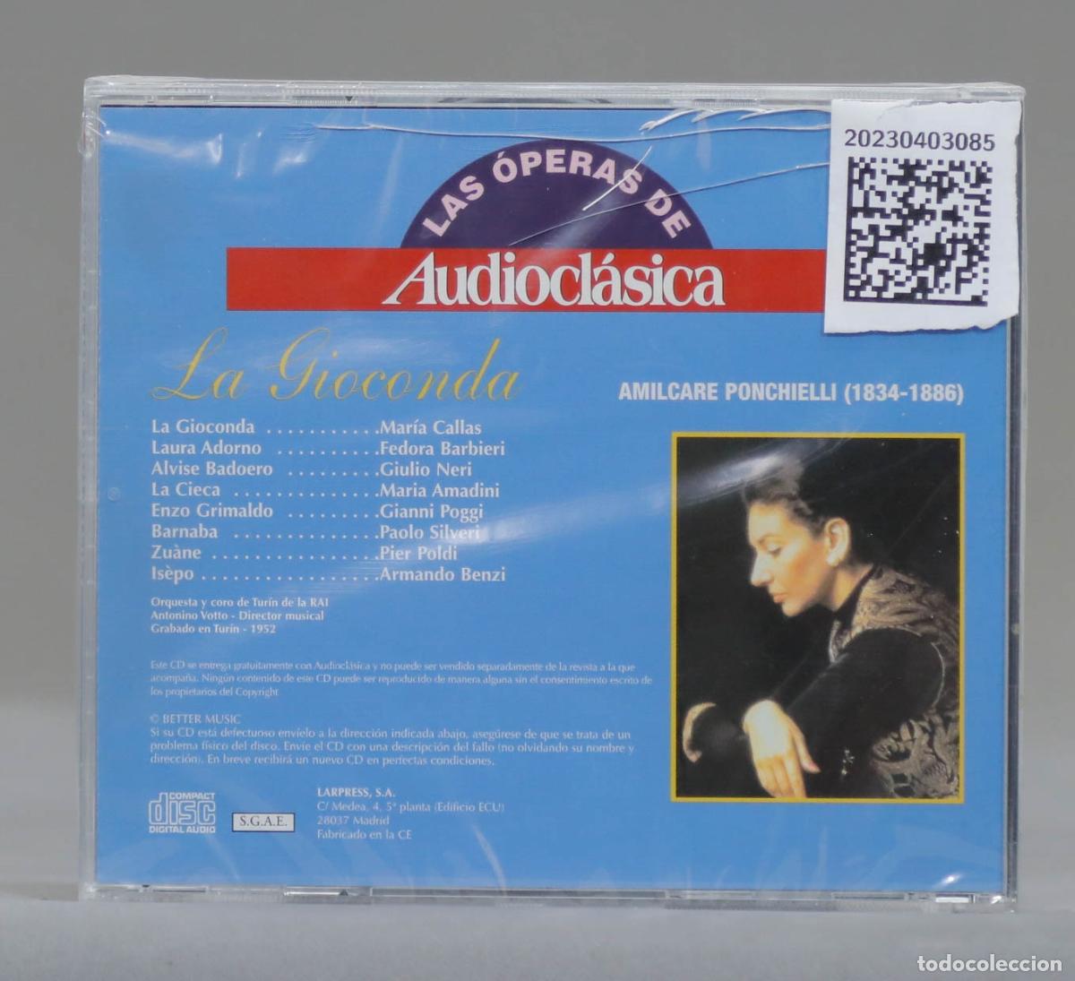 CDs de m&uacute;sica: CD. LA GIOCONDA. PONCHIELLI. AUDIOCLASICA. 2. PRECINTADO - Foto 2