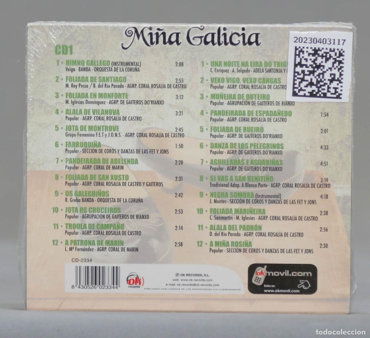 CDs de m&uacute;sica: 2 CD. MI&Ntilde;A GALICIA. PRECINTADO - Foto 2