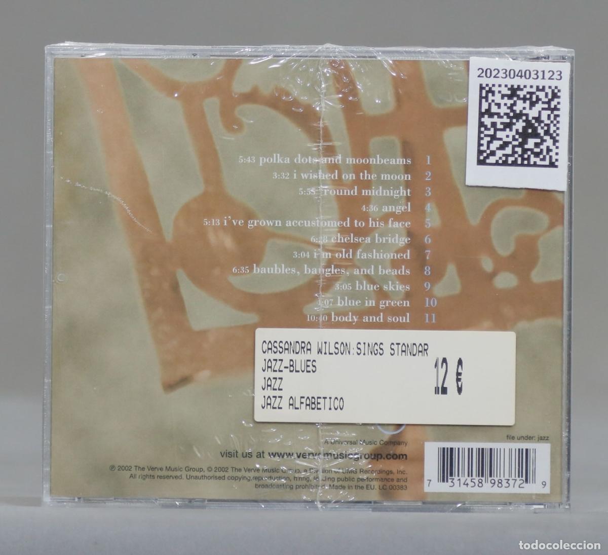 CDs de m&uacute;sica: CD. Cassandra Wilson &ndash; Sings Standards. PRECINTADO - Foto 2