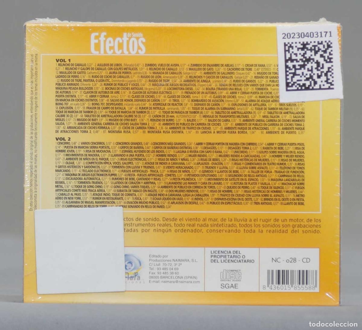 CDs de m&uacute;sica: 2 CD. EFECTOS DE SONIDO. PRECINTADO - Foto 2