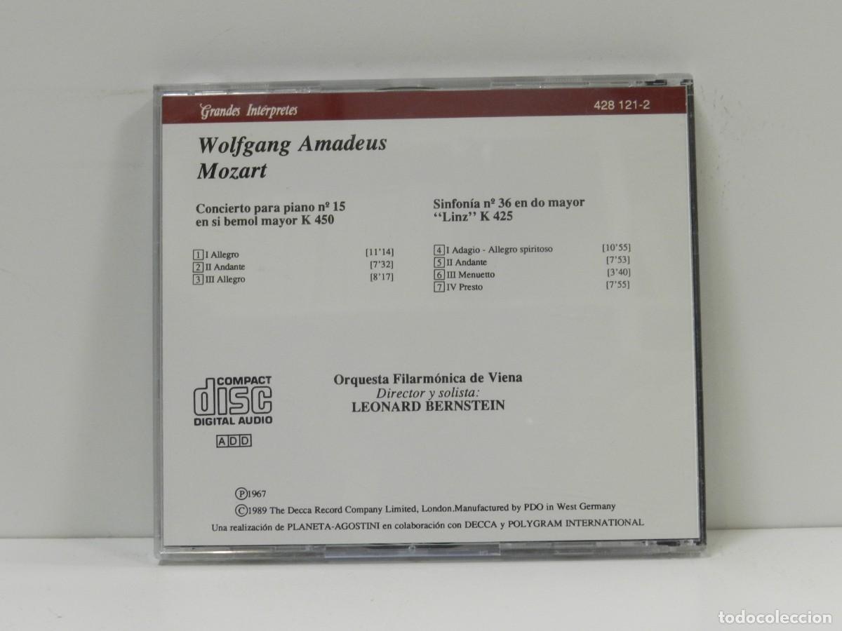 CDs de m&uacute;sica: DISCO CD. Bernstein &ndash; Mozart. COMPACT DISC. - Foto 2