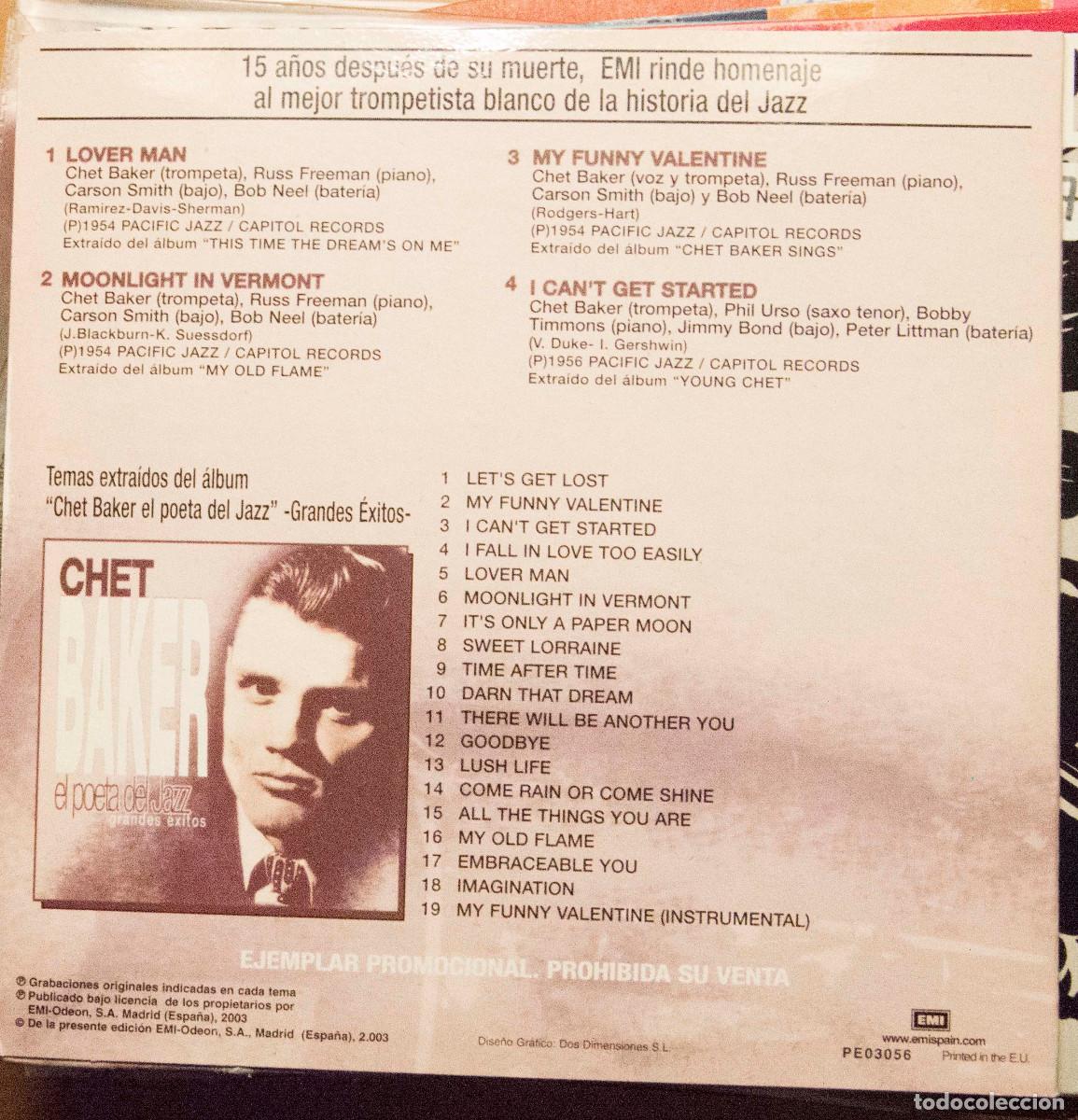 CDs de m&uacute;sica: CHET BAKER &rdquo;el poeta del jazz&rdquo; - Foto 2