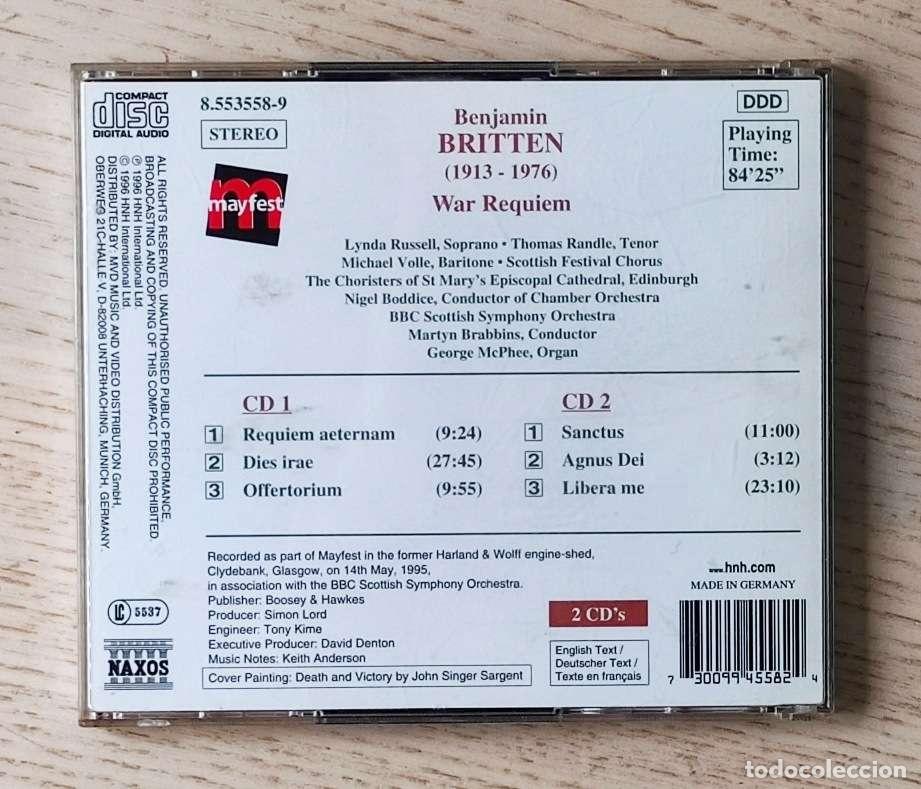 CDs de m&uacute;sica: BRITTEN - WAR REQUIEM (2 CD) - Foto 2