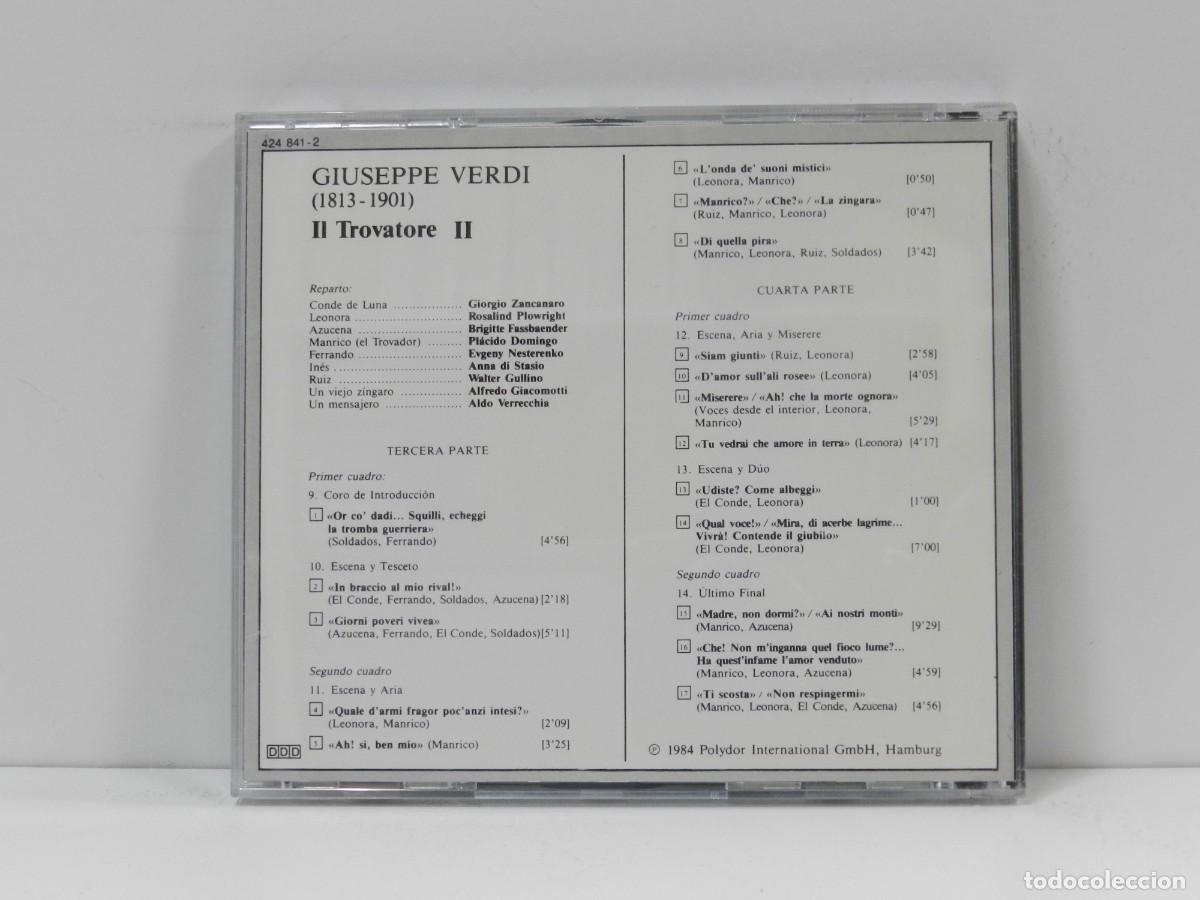 CDs de m&uacute;sica: DISCO CD. Verdi &ndash; Il Trovatore - La Gran &Oacute;pera. COMPACT DISC. - Foto 2