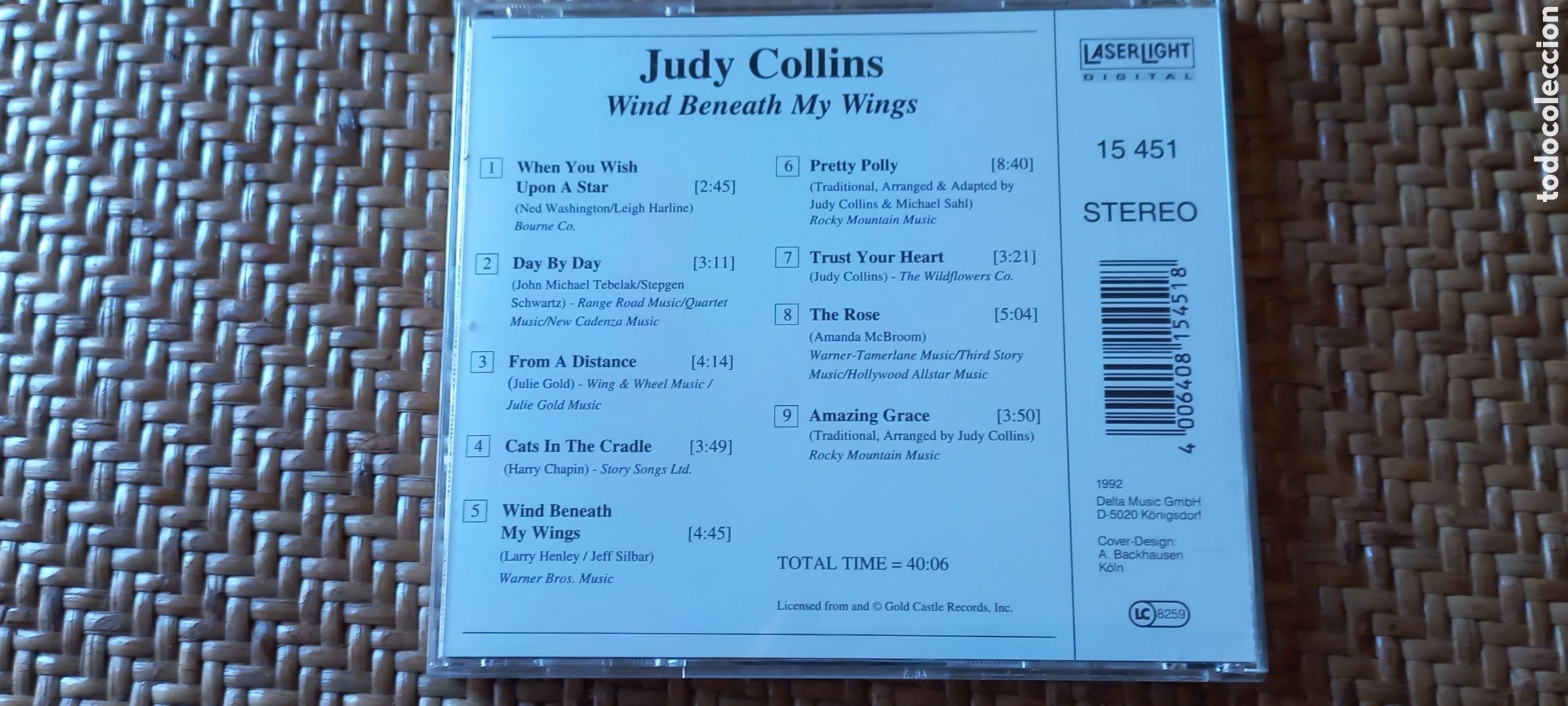 CDs de m&uacute;sica: Judy Collins CD Wind Beneath My Wings - Foto 3