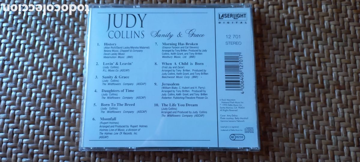 CDs de m&uacute;sica: Judy Collins CD Sanity & Grace - Foto 3