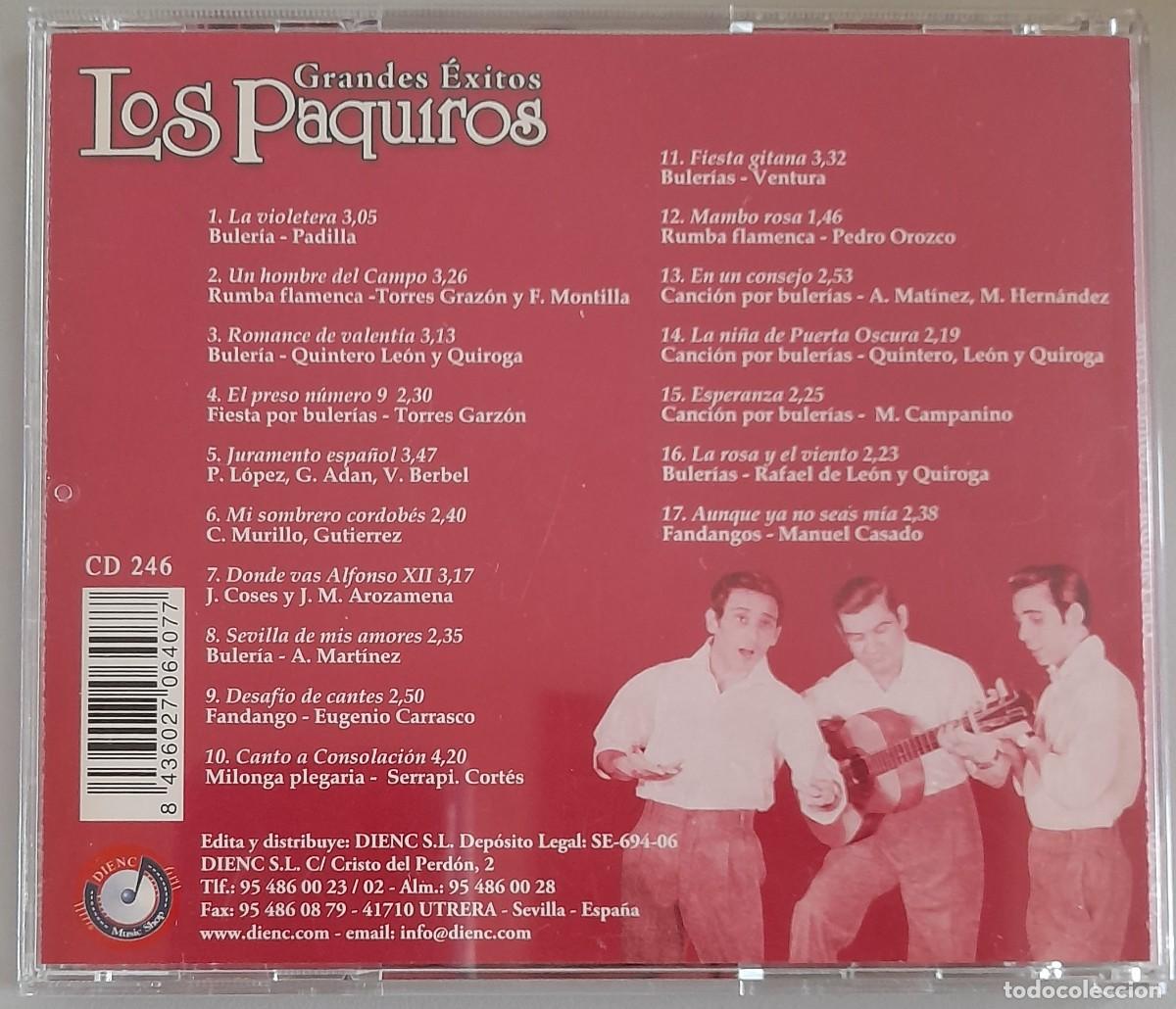 CDs de m&uacute;sica: LOS PAQUIROS, GRANDES EXITOS - Foto 2