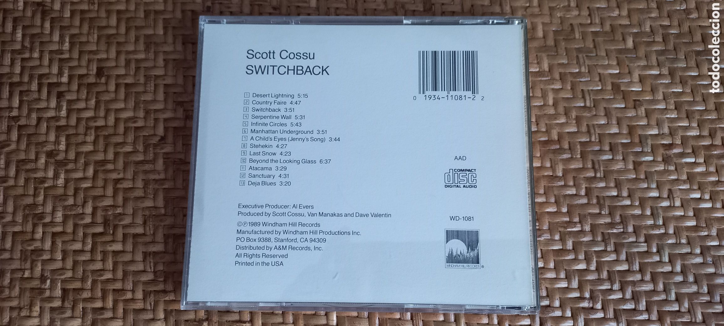 CDs de m&uacute;sica: Scott Cossu CD Switchback featuring Van Manakas - Foto 3