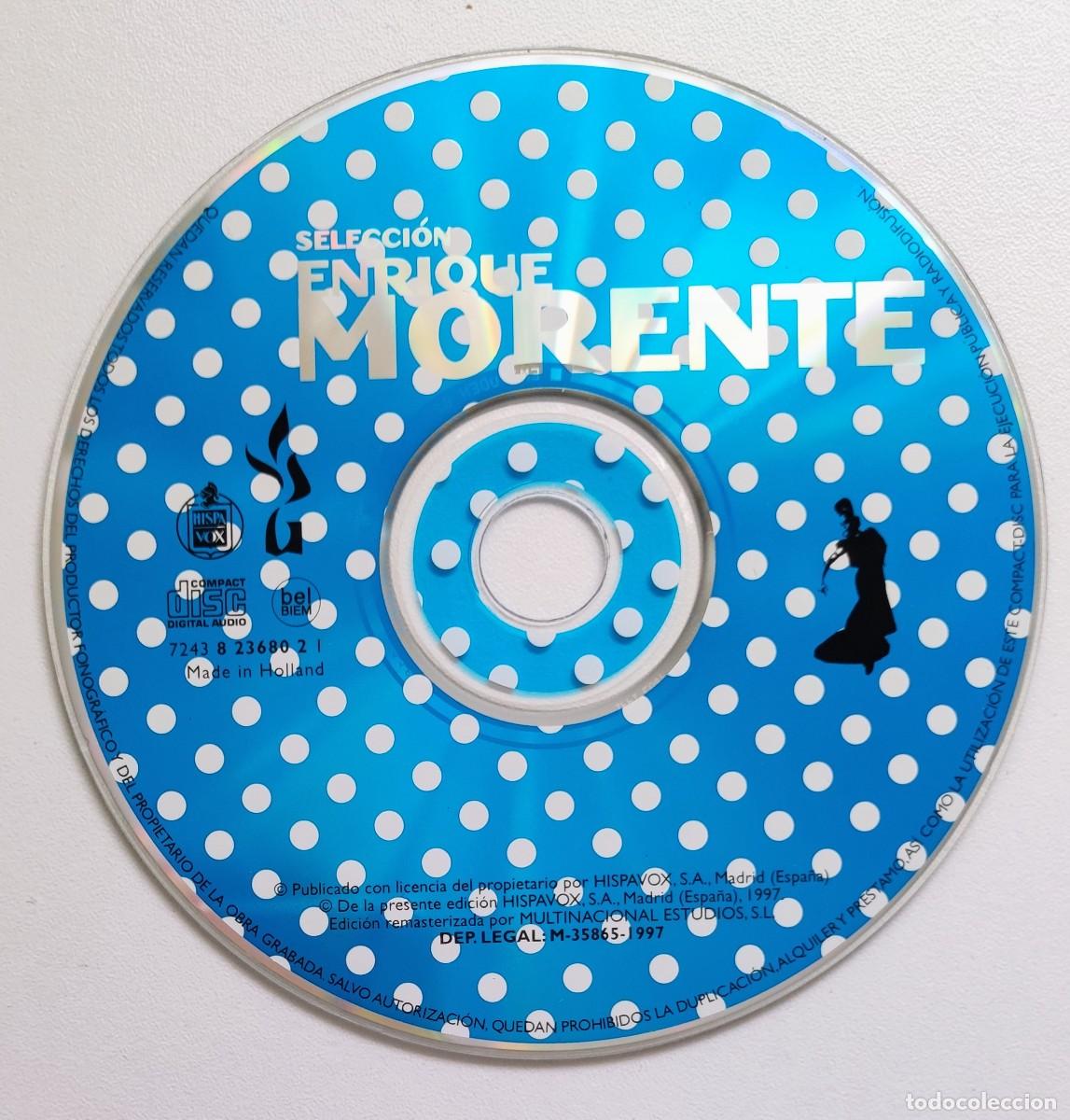 CDs de m&uacute;sica: ENRIQUE MORENTE - CD / QUEJ&Iacute;O-HISPAVOX 1997 / CDs - Foto 3