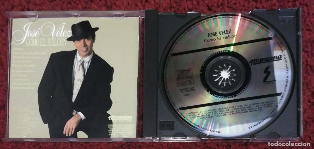 CDs de m&uacute;sica: JOSE VELEZ (COMO EL HALCON) CD 1990 - Foto 3