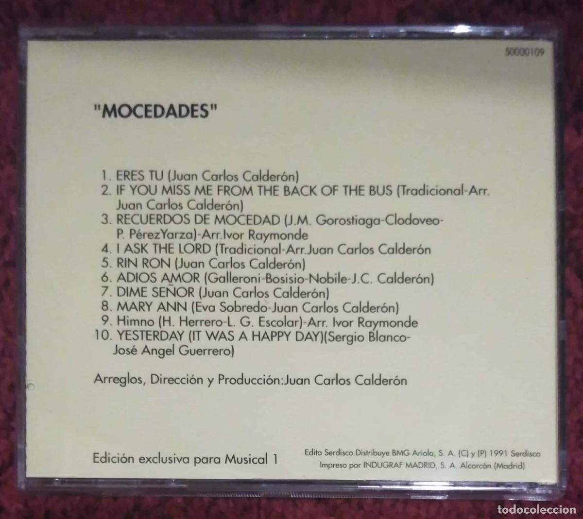 CDs de m&uacute;sica: MOCEDADES (ERES TU Y OTROS GRANDES EXITOS) CD 1991 - Foto 2