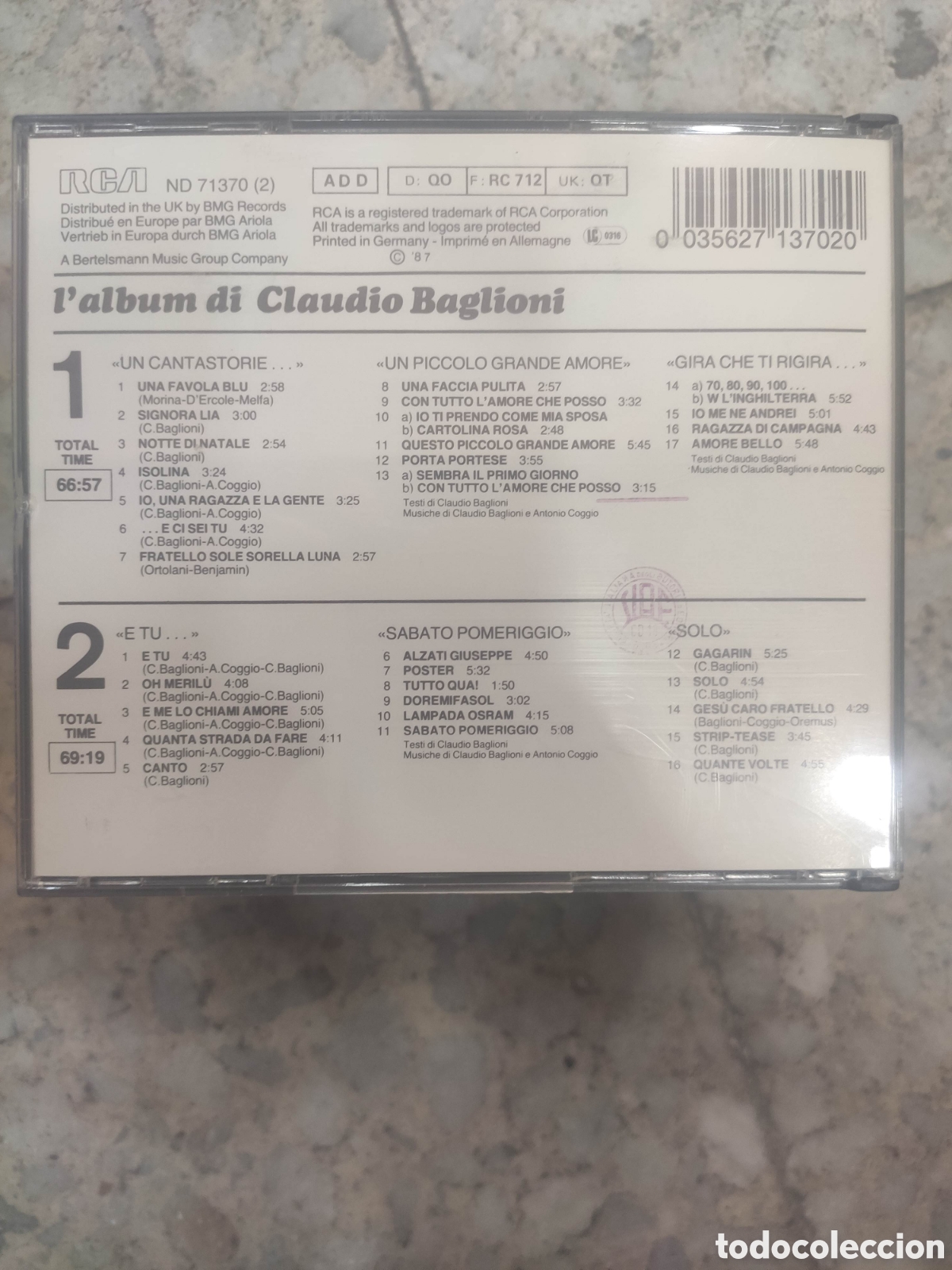 CDs de m&uacute;sica: CLAUDIO BAGLIONO. FLASHBACK. RCA 2 CD Y LIBRETO - Foto 2